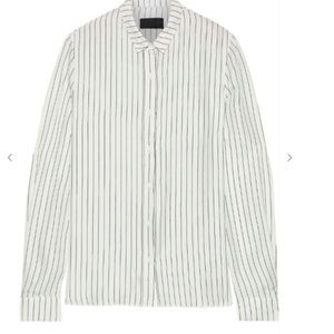Striped silk-twill shirt